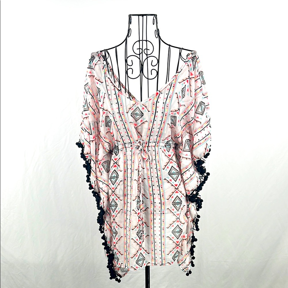 Arizona Jeans Co Swim Coverup Woman’s Small with Geometric‎ Design multicolor